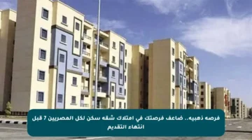 فرصة ذهبية.. ضاعف فرصتك في امتلاك شقة سكن لكل المصريين 7 قبل انتهاء التقديم